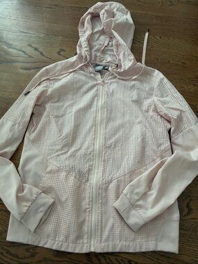 Daisy Fuentes Light Pink Hooded Performance Jacket sz small